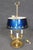 French Empire Style Bouillotte Lamp With Blue Tole Shade and Gilt Bronze For Sale - Image 10 of 10