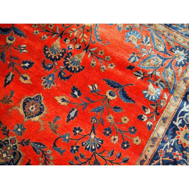 1920s 1920s, Handmade Antique Persian Sarouk Rug 4' X 6.4' For Sale - Image 5 of 7