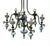 Vintage Six Light Porcelain and Brass Chandelier Made in Spain For Sale - Image 4 of 13