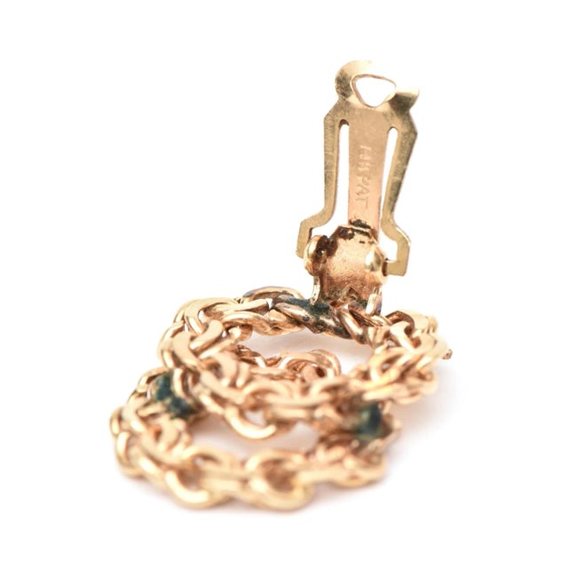 Vintage 14 Karat Gold Sculptural Twisted Chains Clip-On Earrings - 2 Pieces For Sale In Miami - Image 6 of 7
