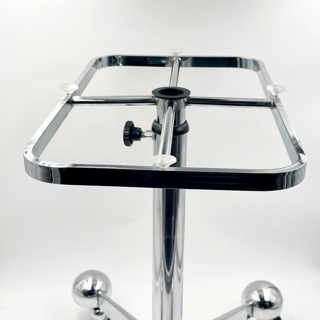 Adjustable Chrome Table from Allegri Parma, Italy, 1970s For Sale - Image 6 of 11