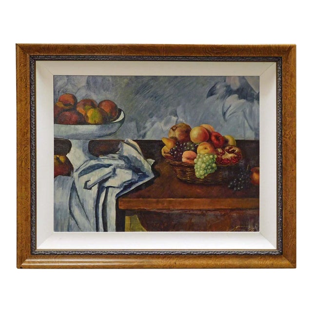 Fazly (Fazoil Ataullakhanov) "Still Life With Cezanne" Original Oil For Sale