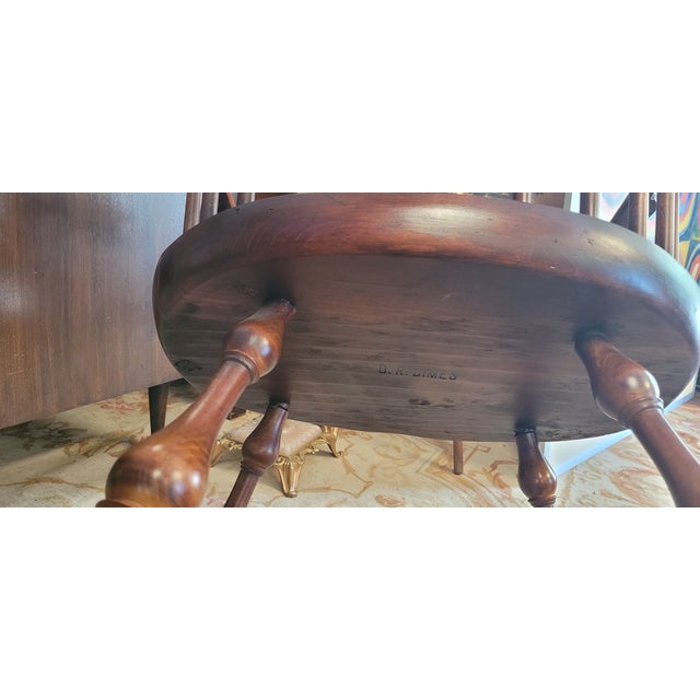 1970s D. R. Dimes Signed Continous Bow Back Arm Chair For Sale - Image 10 of 11