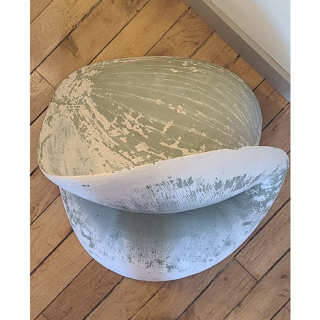 The open almond in almond green and slip. Sculpture by agnes debizet, france, 1990. agnes debizet is a contemporary french...