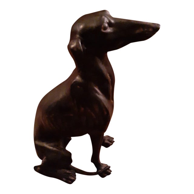 1960s Chalkware Greyhound Life-Like Sculpture Likely Made in Italy For Sale