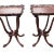 Pair of George III Style Carved Galleried Mahogany Quadpod Paw Feet Side Tables For Sale