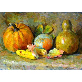 Antique Still Life Oil Painting, Soviet Ukrainian Art 34-49 For Sale