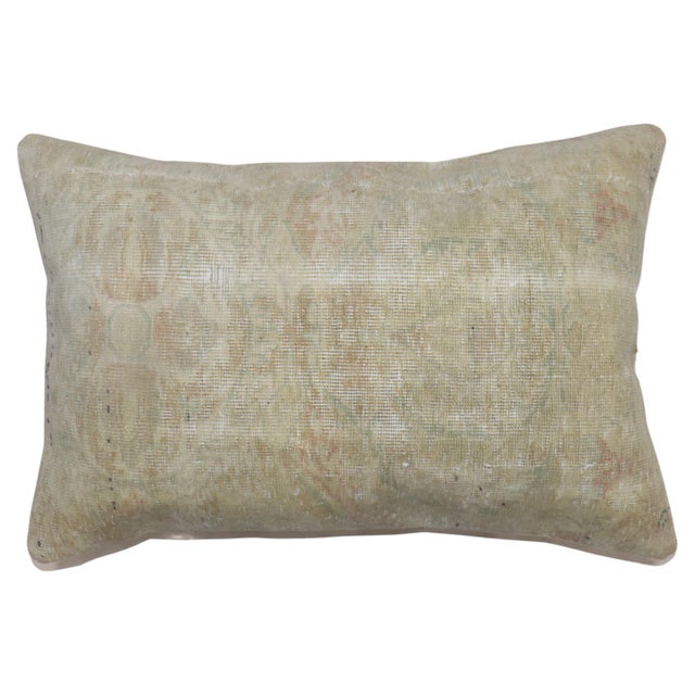 Pillow made from a mid-20th-century Turkish Sivas rug in a bolster size. zipper closure and polyfill insert provided...
