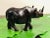 Wood Vintage Ebony Rhino Carved Wood Statue For Sale - Image 7 of 10
