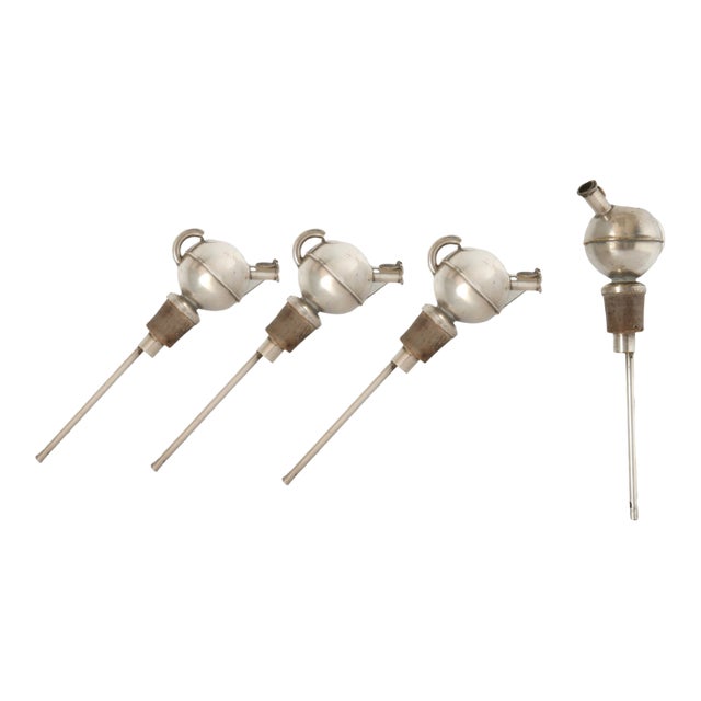 Art Deco French Silverplate Liquor Pourers, Set of Four For Sale