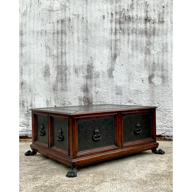 Sienna Vintage Regency Theodore Alexander Hammered Vine Coffee Table - 2950 For Sale - Image 8 of 9