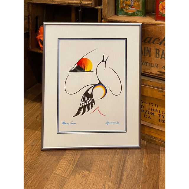 This is an original piece of art called "Morning Prayer" from the indigenous artist: Clemence Wescoupe from the Long Plain...