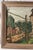Mid-Century 1954 Expressionist Village Scene Painting by Ethel G. Baum – Vintage Wood Frame, Grumbacher Panel For Sale - Image 4 of 7
