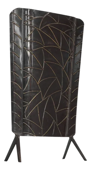 Art Deco Fire Screen in Tin, 1940s