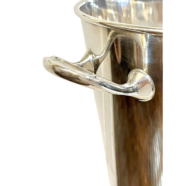 Antique Art Deco Asprey of London Silver Plate Ice Champagne Bucket on Later Stand For Sale - Image 6 of 18