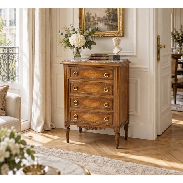 Walnut Chest of Drawers, 1920s For Sale - Image 14 of 15