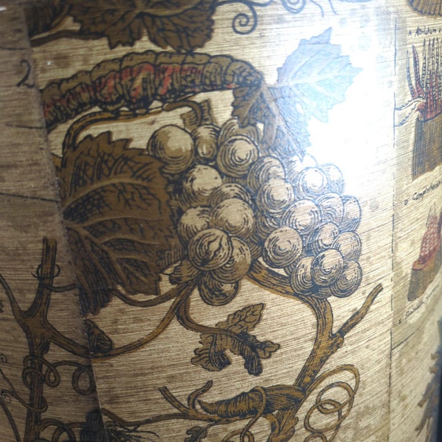 A vintage Stiffel drum or barrel shade. The imagery is of botanical & natural history illustrations. We believe this...