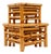 Mid-Century Modern Japanese Bamboo Nesting Tables, Japan, 1950s, Set of 5 For Sale
