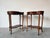 Antique Louis XV-Style Kidney Shape Inlaid Marquetry Two-Tier End Tables or Nightstands – Pair For Sale In Miami - Image 6 of 12