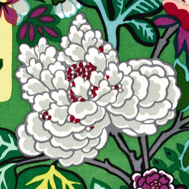 Schumacher Schumacher Chiang Mai Dragon Velvet Fabric in Jade For Sale - Image 4 of 5