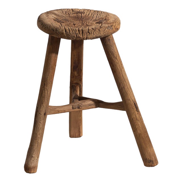 Antique Primitive Stool, 1920s For Sale
