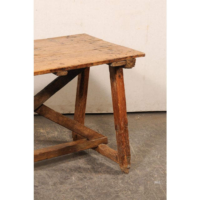 18th C. Rustic Spanish Table or Small Desk For Sale - Image 10 of 11