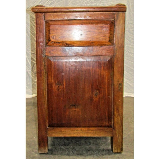 Traditional Antique Dutch Colonial Teak Carved Two Drawer Two Door Buffet Cabinet For Sale - Image 3 of 13