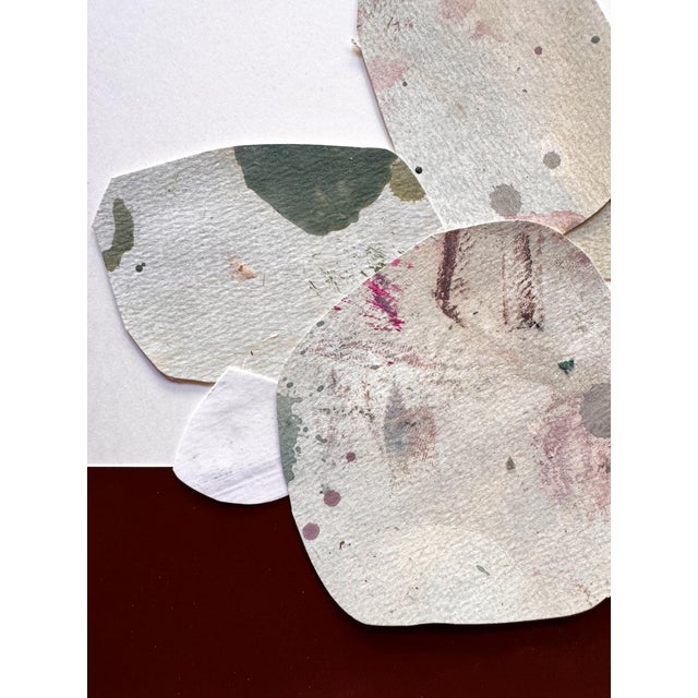 Abstract "Love Without Words 2" Original Mixed-Media Collage on Paper by Zac Woodiel For Sale - Image 3 of 9