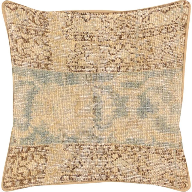 1940s Persian Melayer Pillow. Hand Sewn using fragments of Melayer carpets. Fiber fill. 523203