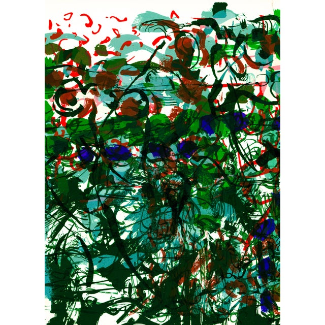 Abstract Large 1970 Lithograph by Jean-Paul Riopelle Untitled I For Sale - Image 3 of 5