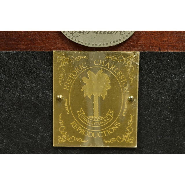 Baker Furniture Historic Charleston Federal Carved Mahogany Shield Back Dining Chairs, Set of Four For Sale - Image 12 of 13