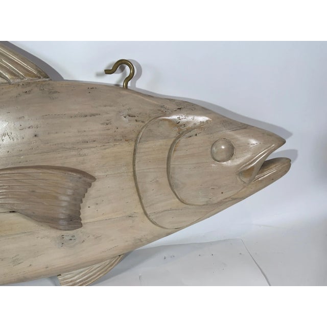 Six Foot Carved Wood Tuna Fish For Sale - Image 12 of 12