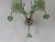 Green C 1920 Rare Pair Green Murano Flowers Ribbon Crystal Sconces One of Kind For Sale - Image 8 of 12