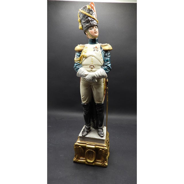 1980s Capodimonte Italy Porcelain Napoleonic Era Grenadier Military Officer Figurine For Sale In Monterey, CA - Image 6 of 9