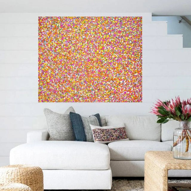 Terra Cotta Summer Expression.Original Modern Hand Painting For Sale - Image 8 of 10