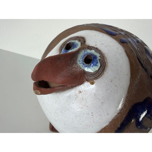 Susan Davis Cape Cod Art Pottery Handcrafted Seagull Bird Sculpture, Signed For Sale - Image 9 of 12