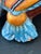Monumental Italian Majolica Terracotta Mother Cat & Sleeping Kitten Sculpture on Striped Cushion, 22 Inches Wide For Sale - Image 10 of 12