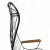 Homecrest Vintage Homecrest High-Back Wire Lounge Mid-Century Modern Chair With Custom Teak Armrests – Rare Vintage For Sale - Image 4 of 12