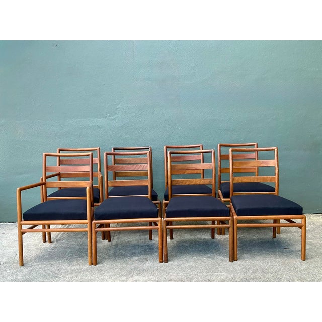 T. H. Robsjohn Gibbings for Widdicomb Dining Chairs - Set of 8 For Sale - Image 11 of 12