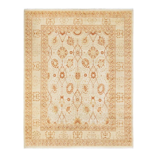 Mogul Collection Hand-Knotted Area Rug - Ivory 8' 4" x 10' 6" For Sale - Image 9 of 9