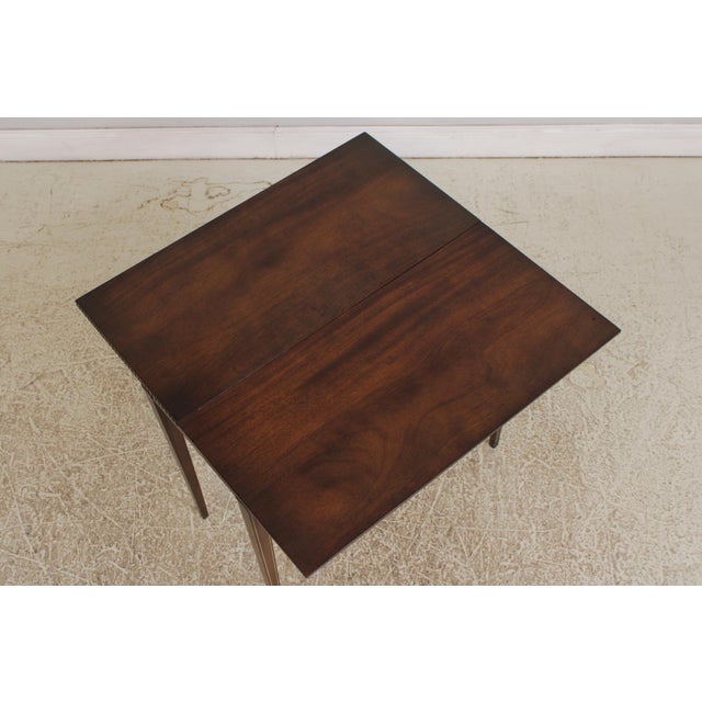 Brown English Style Flip Top Mahogany Game Hall Table For Sale - Image 8 of 16