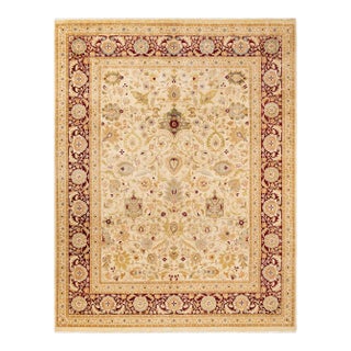 Mogul, One-of-a-Kind Hand-Knotted Area Rug in Ivory, 8' 1" x 10' 4" For Sale