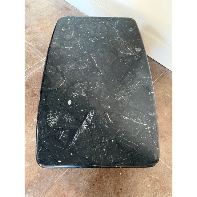 Vintage 1980's Black Marble Coffee Table For Sale - Image 9 of 14