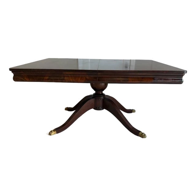 Antique Regency Style Mahogany Extandable Mahogany Dining Table For Sale