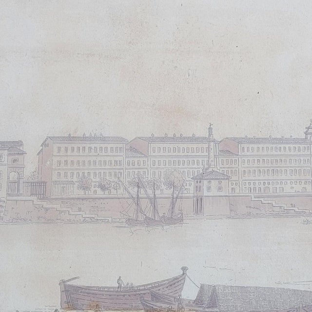 Views of Rome, 19th Century, Ink on Paper, Framed, Set of 3 For Sale - Image 9 of 18