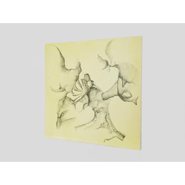 Serge Goldwitch, Glissements, Oil and Black Pen on Canvas, 2010s For Sale - Image 3 of 10