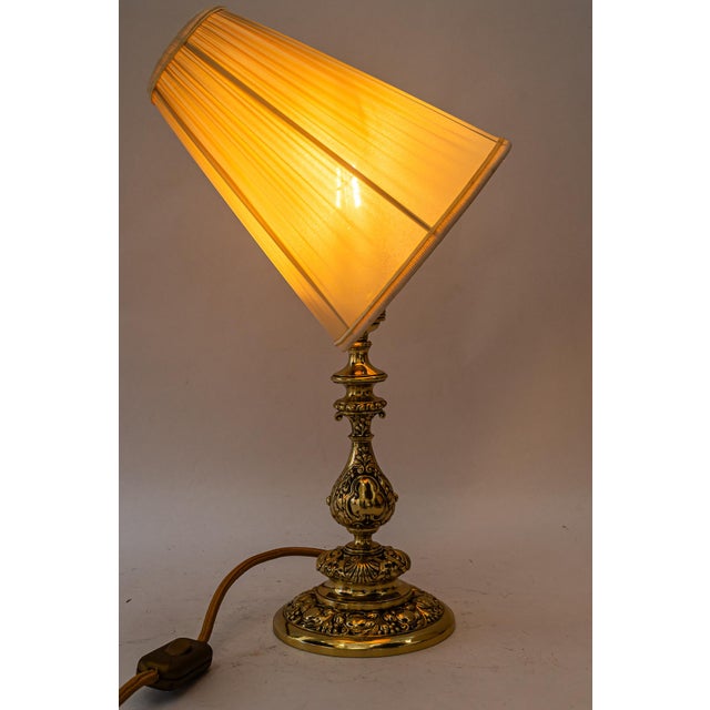 Historistic Table Lamp with Original Cut Glass Shade, Vienna, 1890s For Sale - Image 14 of 18