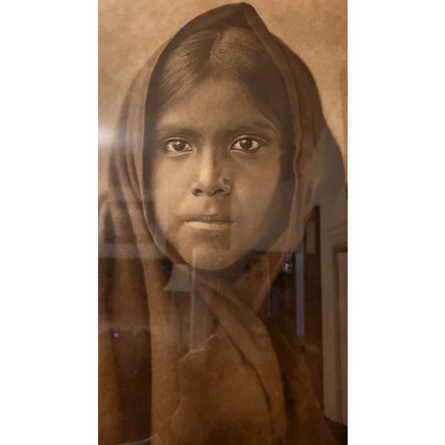Framed Edward Curtis Qahtatika Girl C 1907 Christopher Cordozo For Sale - Image 9 of 13