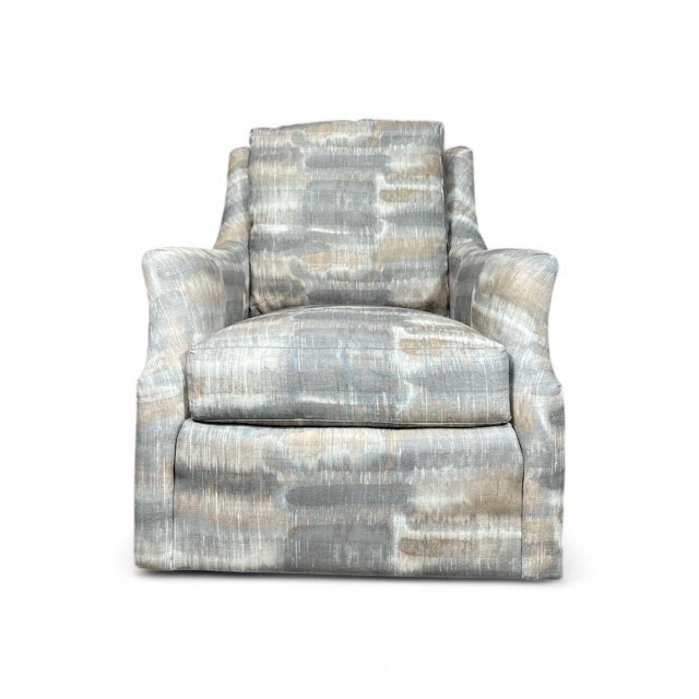 Sherrill Furniture Sherrill Swivel Rocker Lounge Chair For Sale - Image 4 of 5