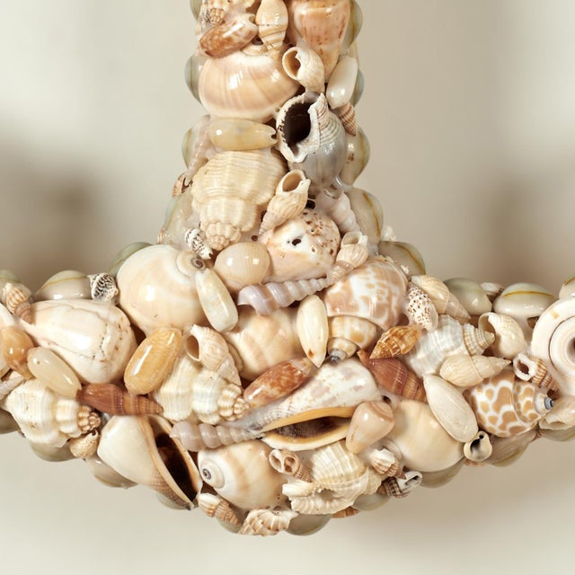 Vintage Seashell Encrusted Sailors Valentine Ship Anchor For Sale In West Palm - Image 6 of 8